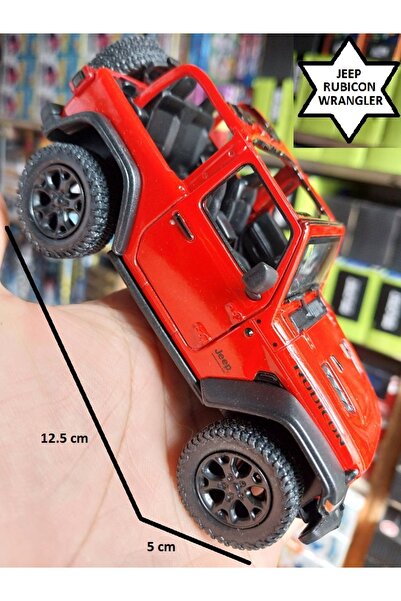 OYUNCAKSAHİLİ Jeep Wrangler Rubicon Metal Koleksiyon Model Jip Kapıları Açılı...
