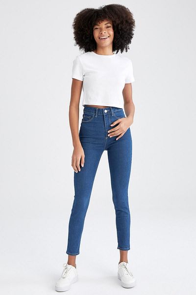 DeFacto Džínové kalhoty Super Skinny Fit s vysokým pasem