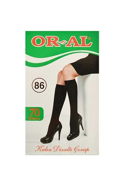 ORAL Чорапи до коляното Oral с дебел мус, 70 дение, 12 броя, цвят норка
