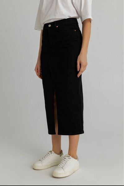 Shield Life Γυναικεία Midi Μαύρη Φούστα