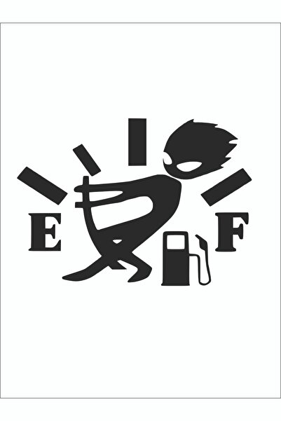 EYBA STİCKER Yakıt Deposu Kapağı Sticker -14x10cm- Komik Sticker - Araba Sticker