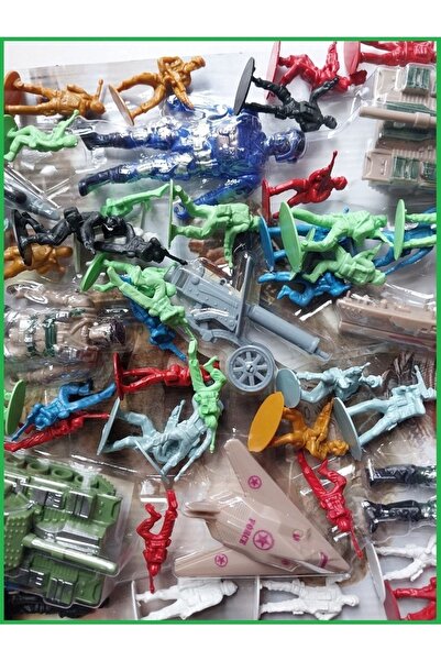OYUNCAKSAHİLİ Tank Ship Soldier 80 Pieces 2 Pack Commando Ghost Airplane F16 Ball Shoot Large Toy Sets