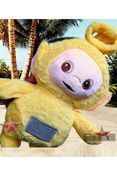 OYUNCAKSAHİLİ Laa Laa Teletabi Plush Toy Teletubbies Overseas Special La La With Antenna 45cm Yellow