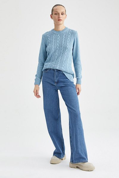 DeFacto Normál Fit Crew Neck pulóver