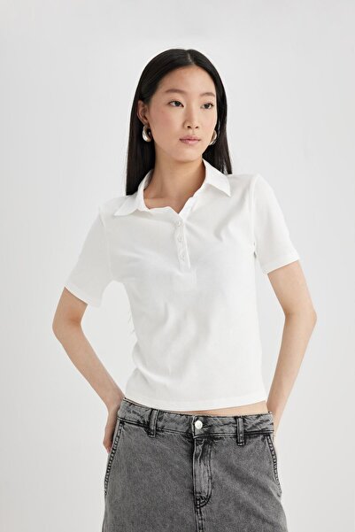 DeFacto Slim Fit κοντομάνικο μπλουζάκι πόλο C6249AX24SP