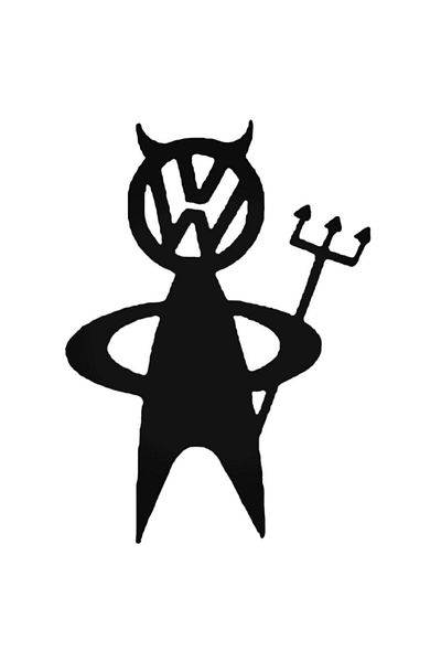 Universal Autocolant Vw Devil Autocolant de perete Auto Cresta Auto Decal Decorativ pentru Casa 20cm