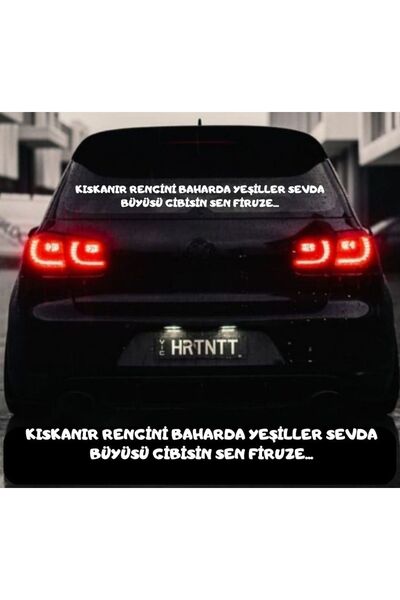 EYBA STİCKER Ieșirea verde în primăvara culorii lui, este ca și magia tău de dragoste, firuze, inscripția mașinii