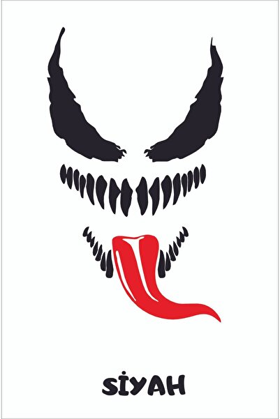 EYBA STİCKER Venom Sticker Araba, Motorsiklet, Kask, Laptop, Cam Sticker 20x1...
