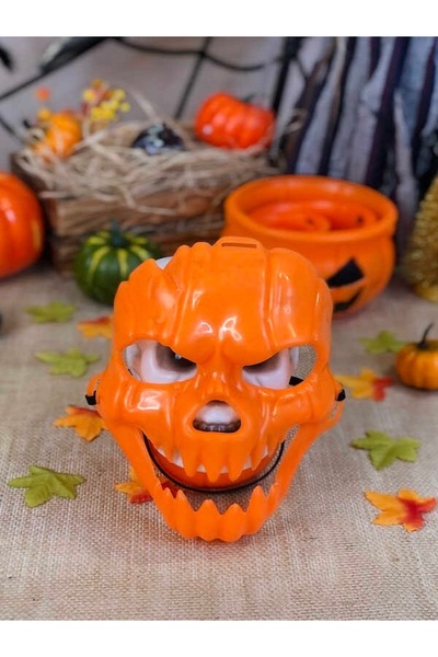 KOSTÜMCE قناع الهالوين الهيكل العظمي والقرع من Fearless، إكسسوار زي ممتع