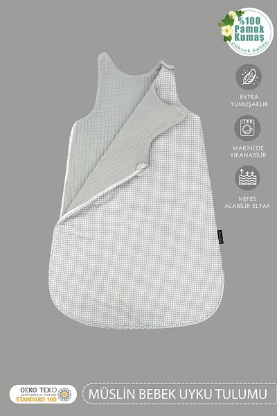 mordesign Newborn Muslin Swaddle Baby Sleeping Bag - 100% Cotton, Wearable Blanket, Sleeper Series