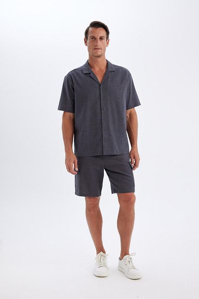 DeFacto Relax Fit Baumwolle Tasche Basic Plain Bermuda Shorts C7672ax24sm