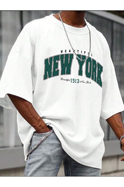 StartMore Ανδρικό μπλουζάκι στήθος Mega New York Printed Oversize