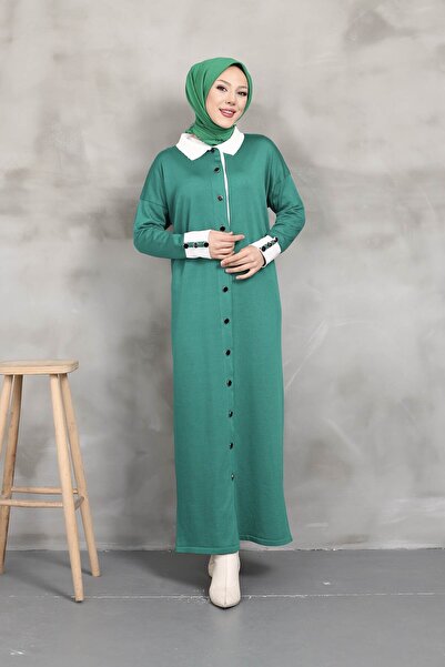 Miraystyle Gömlek Yaka Tam Boy Merserize Hırka