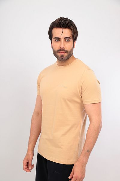 FORE SPORT Ανδρικό μπλουζάκι σε μπεζ Crew Neck