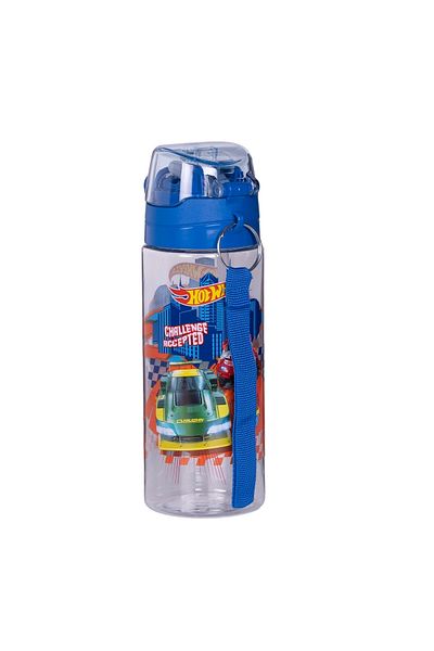 WİGGLE Hot Wheels 500ml Water Bottle with Straw and Lockable