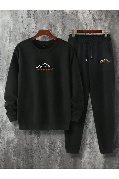 StartMore Σετ φόρμας Unisex Oversize με στάμπα με τρεις κλωστές