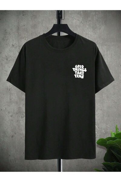 QUEENSTOWN Φαρδύ μπλουζάκι Unisex Oversize με στάμπα στο στήθος και στην πλάτη