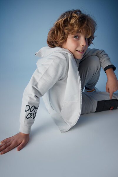 DeFacto Boy's Sweatshirt - Hooded, Printed, Zippered Z4106a623sp