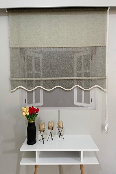 VOLPER MEKANİK Krem Çift Mekanizmalı Tül Ve Stor Perde