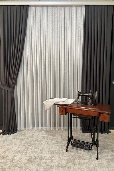 VOLPER MEKANİK Velvety Island Background Curtain 1 Piece 100 Cm Single Wing 1 X 2.5 Pleat Anthracite Color (Renso Gift)