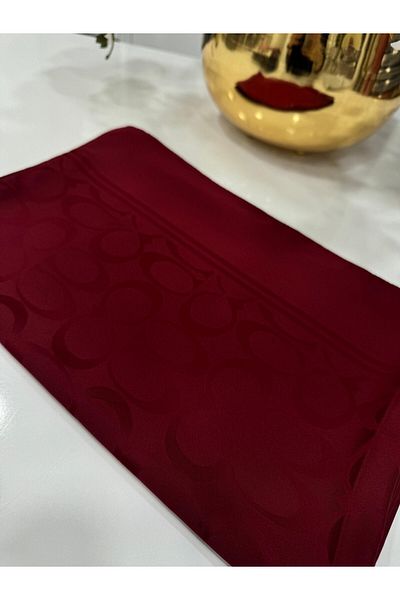Organic Scarfs Claret Red Coach Cotton Silky Jacquard Shawl