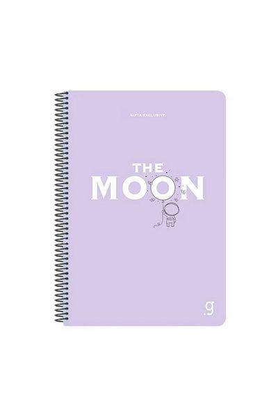 Gıpta Moon Spiral Checked PP Cover Notebook - 17x24 80 YP
