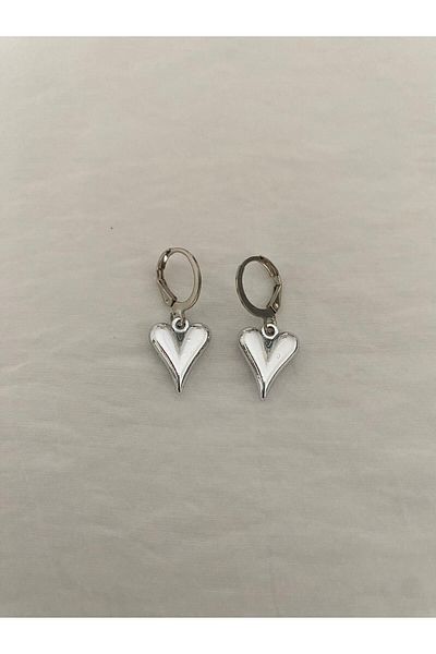 MagicStone Drop Heart Silver Earrings
