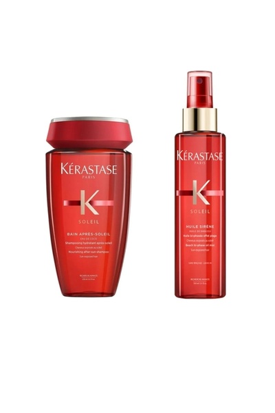 Kerastase Soleil Besleyici Şampuan 250 Ml + Huile Sirene Plaj Dalgası Etkili ...