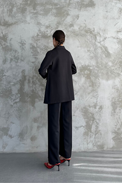 macharel jeans Women's New Season Double Sleeve Wear and Go Seasonal Jacket Black