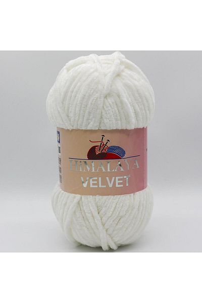 Himalaya White Velvet Knitting Yarn - 90001