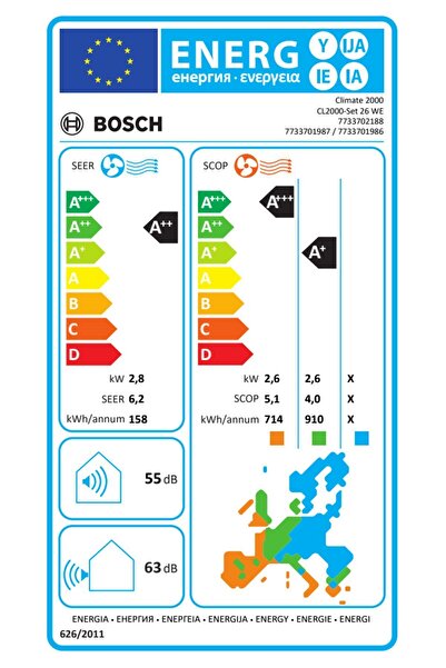 Bosch Climate 2000 Cl2000-53we 18.000 Btu A R32 (MONTAJ DAHİL)