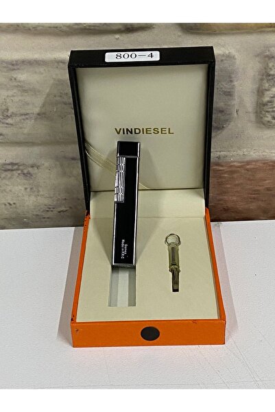 Vindiesel Siyah Renk Gazlı İnce Model  Kişiye Özel Çakmak