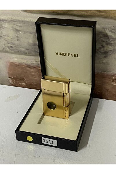 Vindiesel Sarı Renk Gaz Göstergeli Desenli Gazlı Model Kişiye Özel Çakmak