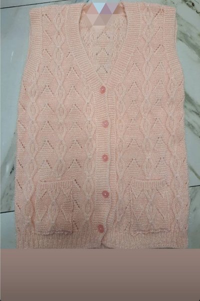 Ebrar Çeyiz Düğmeli Cepli Alize Angora Özel Makina Örgüsü Yelek Modelleri