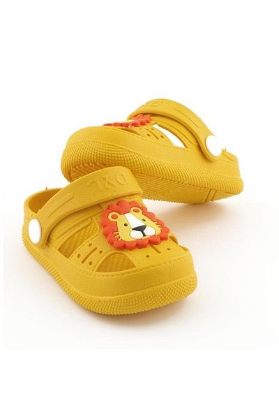 QUESHMA Orthopedic Children's Sandals with Lion Figure - Non-Slip Sole Slippers