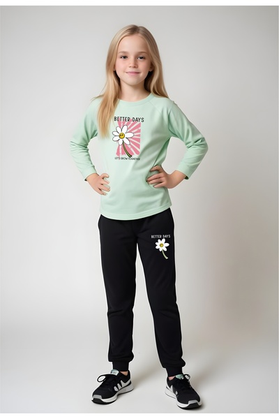 panios kids Better Days Printed Girl's Top and Bottom Set