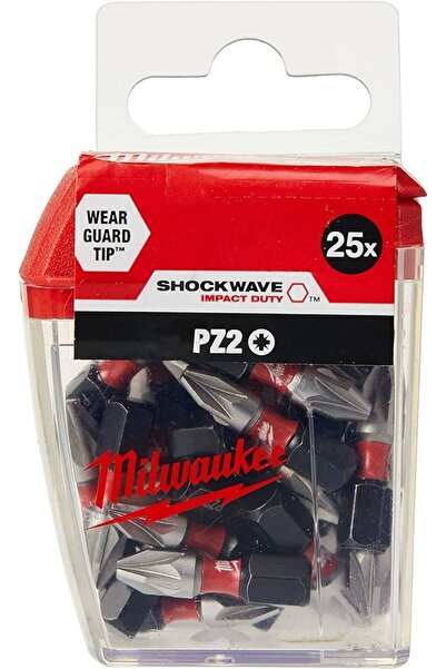 Butik Milwaukee 25 Piece PZ2 x 25mm ShockWave Screwdriver Bit Set MATKAP UCU ...