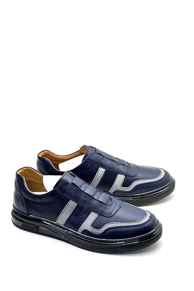 grado Men's Casual Sneakers - Genuine Leather, Navy Blue 7013