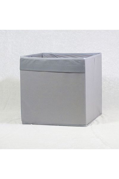 Faiend Gray Plain Waterproof Fabric Toy Box Multi-Purpose Foldable Office Closet Collector Organize Basket