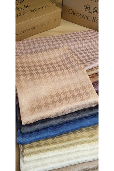 Organic Scarfs Crowbar pattern silky jacquard shawl - rose