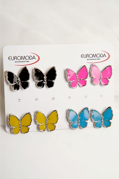 EUROMODA Rengarek Butterfly Earrings Set of 4