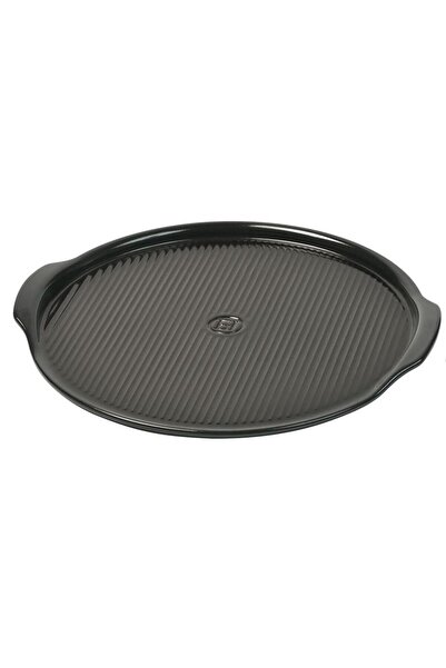 Emile Henry حجر بيتزا دائري أسود مقاس 40 سم