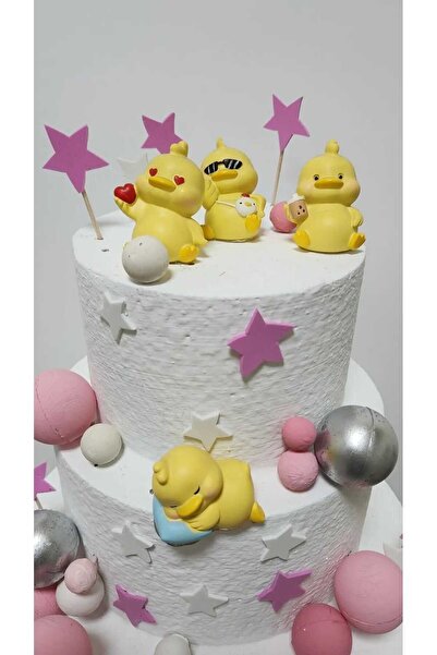 Himi Pasta Süsleri Cute Big Chicks Model Toothpick Cupcake Cake Decoration 4 ...