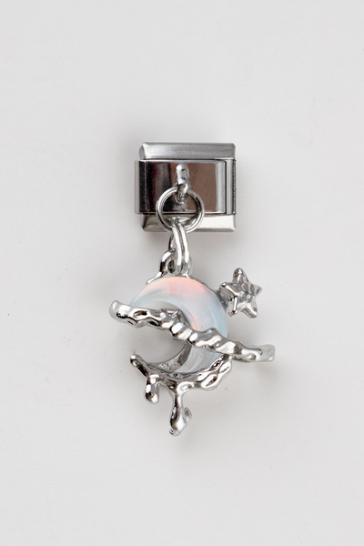 Sortie Aksesuar Ay Yıldız ve Deniz Dalga Figürlü Paslanmaz Çelik Italyan Char...