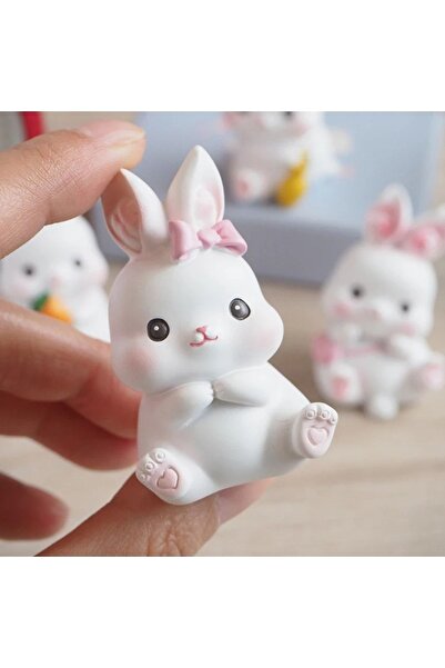 Himi Pasta Süsleri 2'li Tavşan Maket Kürdanlı Cupcake Pasta Süsü Doğum Günü S...