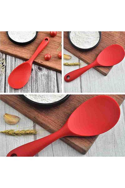 Ekostem Ultra Hard Silicone Rice Spoon - High Temperature Resistant, Fireproof and Non-Stick 1 Piece