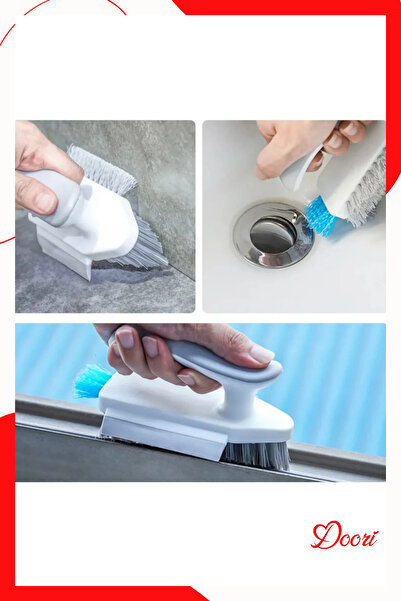 Doori فرشاة تنظيف بلاط الحمام على شكل حرف V للمطبخ وأرضية الحمام وفرشاة تنظيف متعددة الوظائف