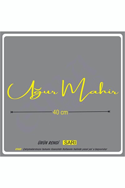 EYBA STİCKER Isim Imza ön cam yazı büyük boy 40x12 Cm 1 Adet Araba Sticker-ka...