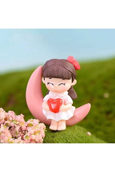 Himi Pasta Süsleri Ayda Oturan Kız Maket Kürdanlı Cupcake Pasta Süsü Doğum Gü...
