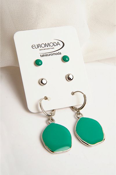 EUROMODA Specially Designed Enameled Ball Earrings Rengarek Dangle Earrings